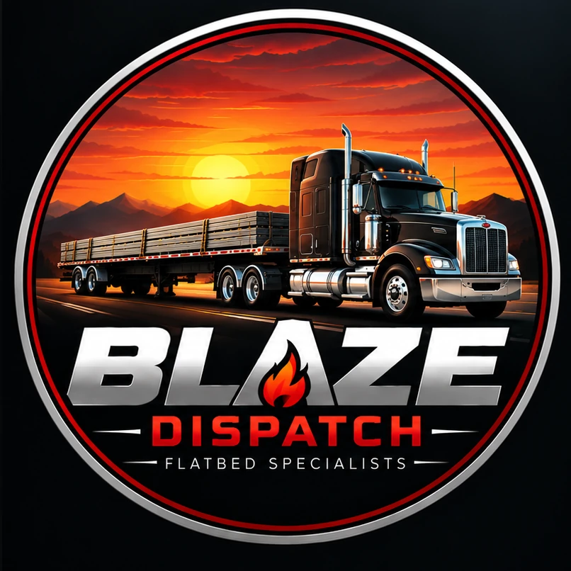 Blaze Dispatch logo: flatbed specialists